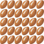 Blulu mini foam football bulk pack front view showing multiple brown sports stress balls.