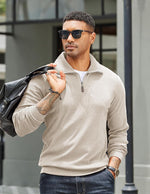 COOFANDY Men's Mock Neck Sweater collar detail