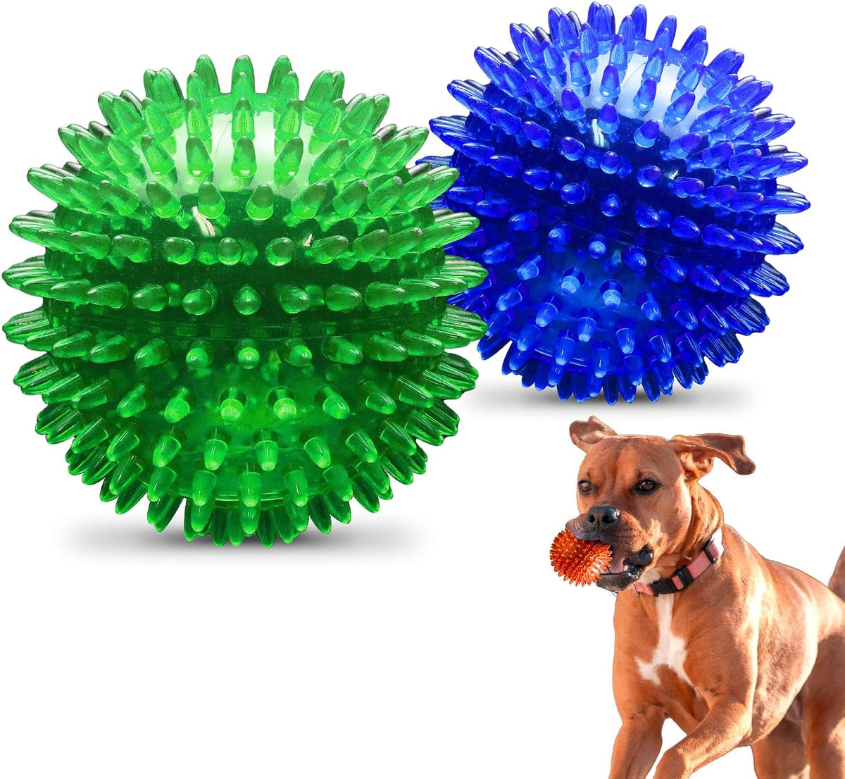 PetSport Gorilla Spiky Ball 2" - Spiky Rubber Dog Ball Toy, Interactive Puppy Toy for Small Dogs and Puppies, TPR Rubber, Vanilla Scented - 2 Inch, Small - Image 13