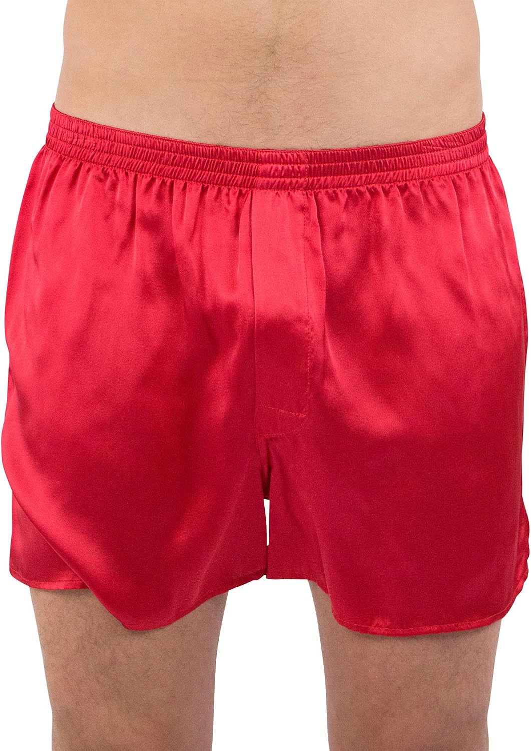 INTIMO Men's Classic Silk Boxers tag and interior material details
