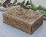 Dharmaobjects Egyptian Eye of Horus wooden storage box front view
