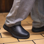 HISEA restaurant shoes slip resistant rubber outsole