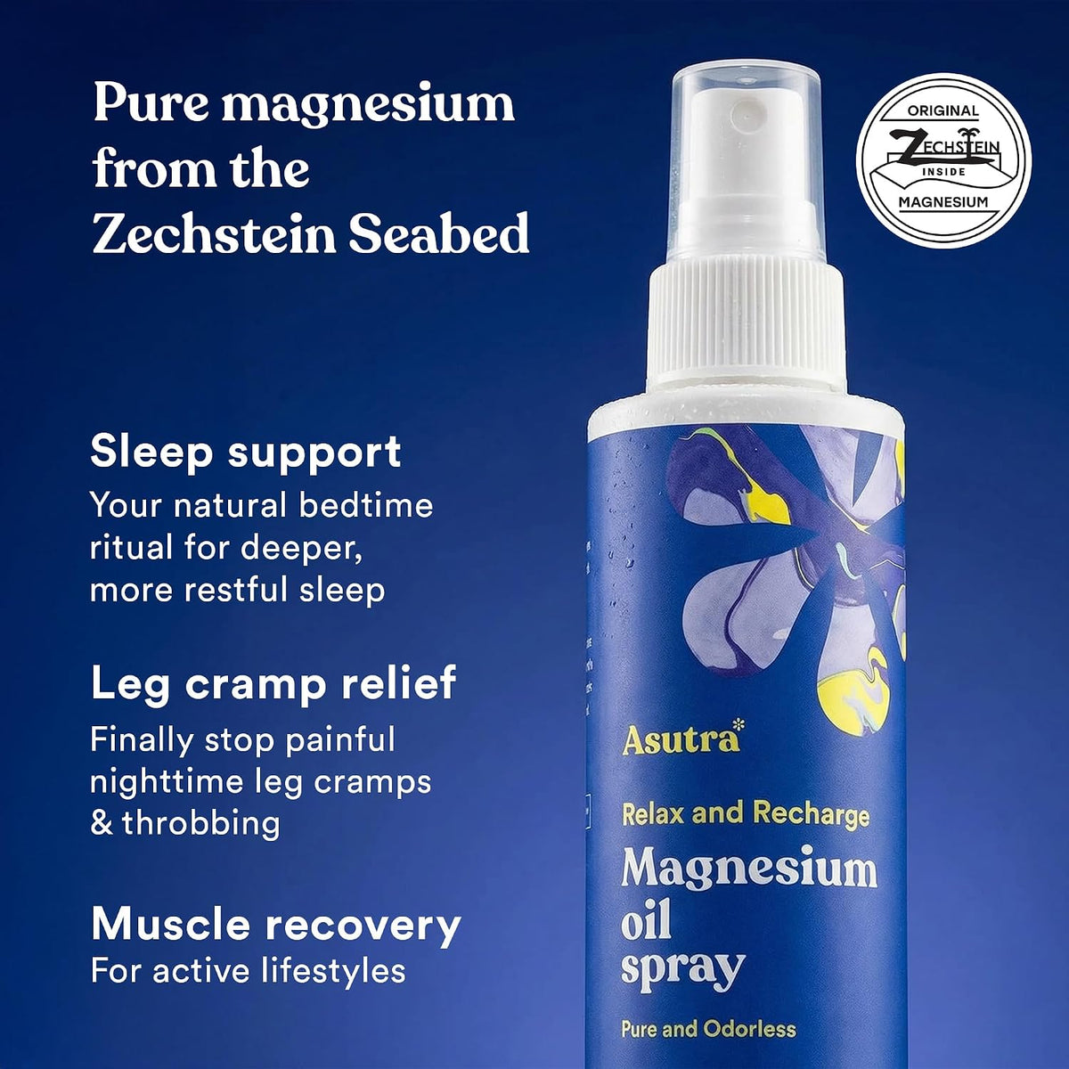 Topical magnesium oil spray nozzle and pump mechanism