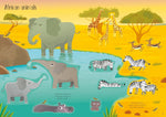 Usborne Little First Stickers Animals vibrant habitat scene example