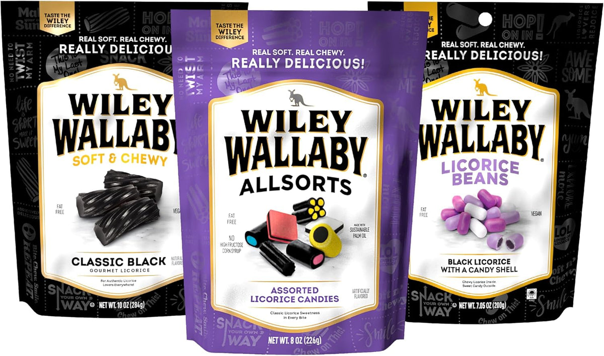 Wiley Wallaby Allsorts non high fructose corn syrup candy