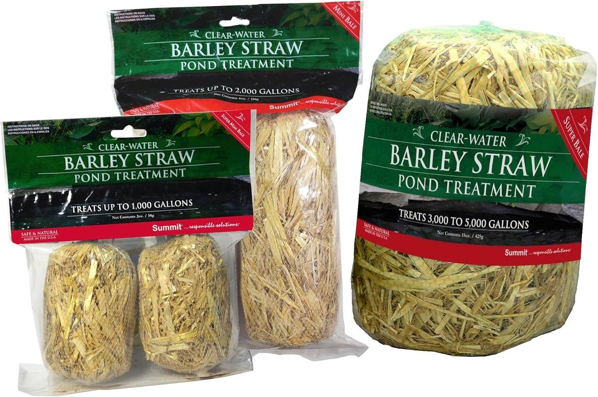 Summit clear water barley straw bales side profile view