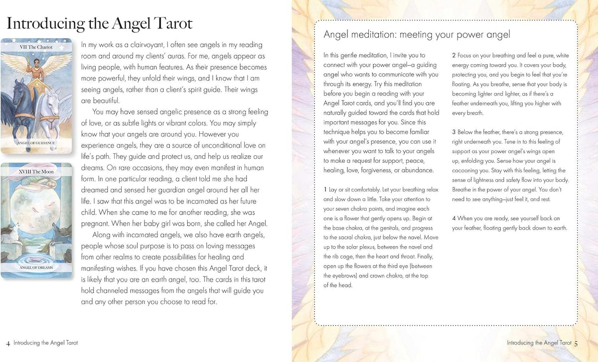 Jayne Wallace The Angel Tarot open box and guidebook display