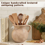 Potchen kitchen utensil holder highlighting the convenient side handle design