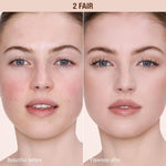 Full coverage hydrating matte concealer tube for covering under eye dark circles.