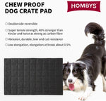 Durable plaid dog crate mat for aggressive chewers
