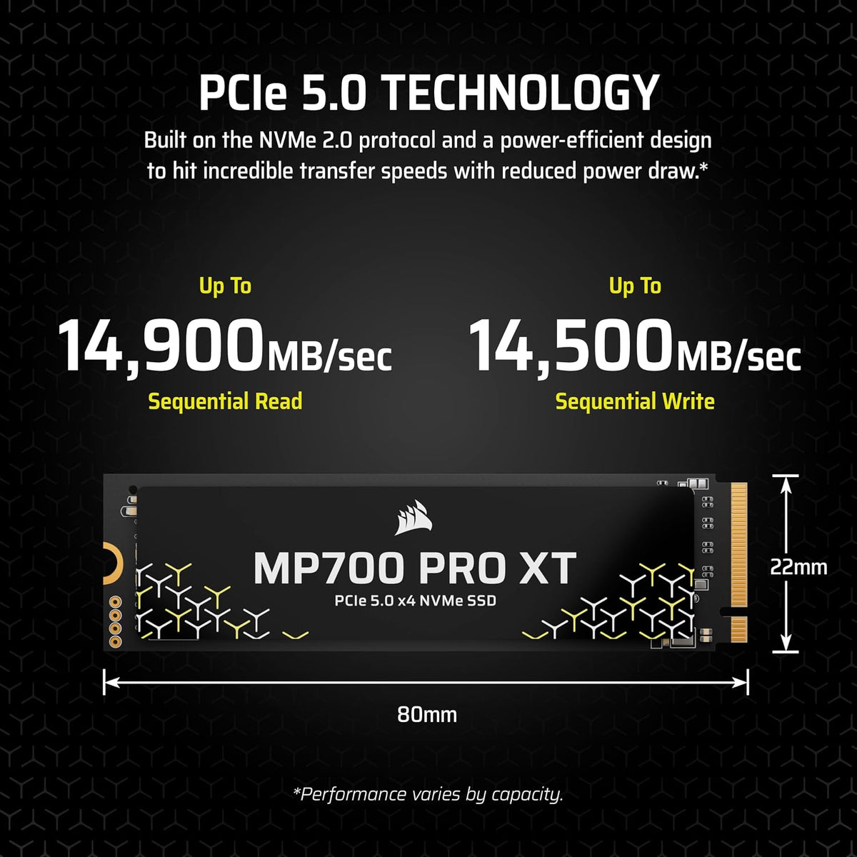Corsair MP700 PRO XT 2TB packaging box design
