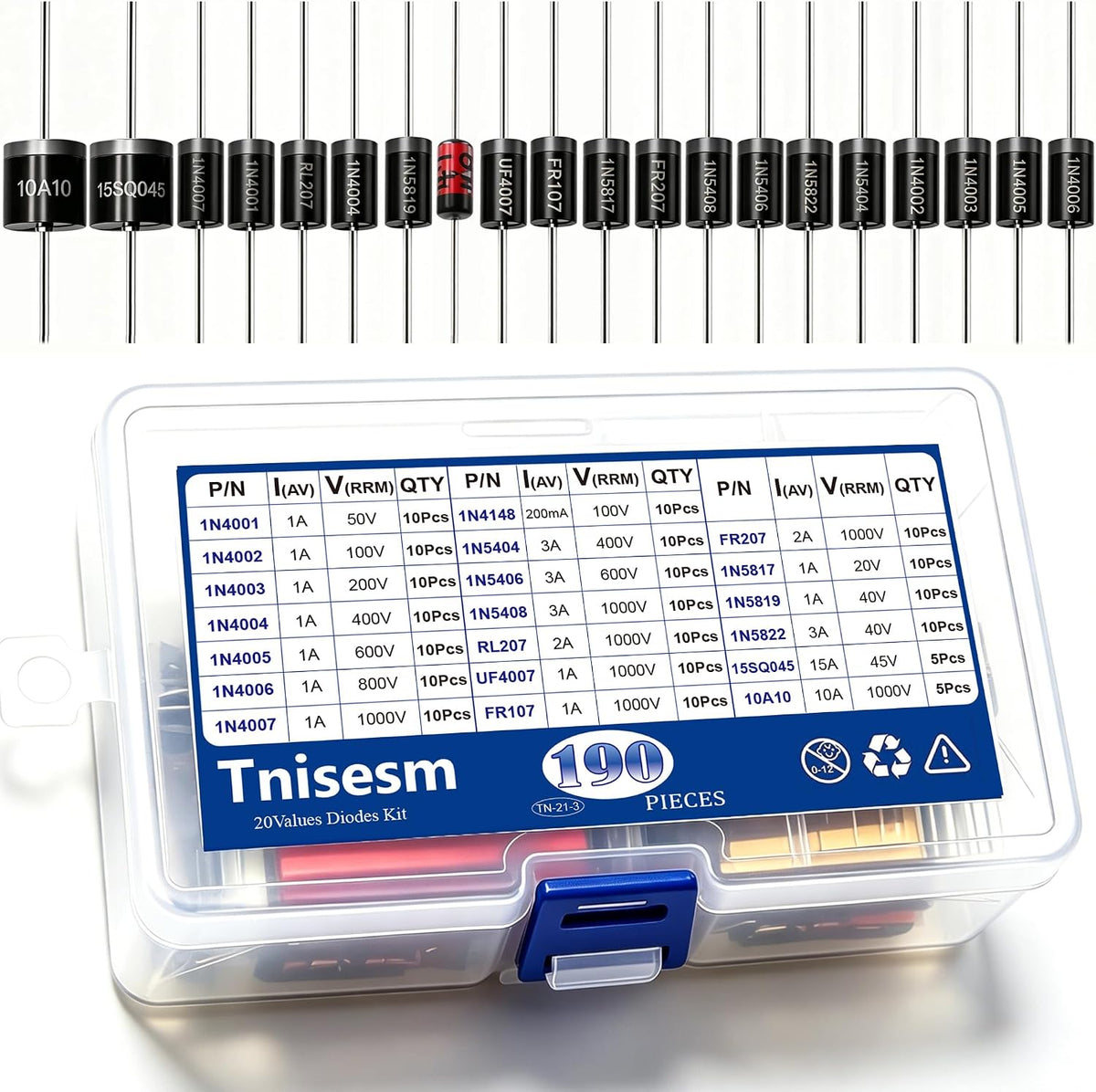 R-6 axial package diodes for solar panels