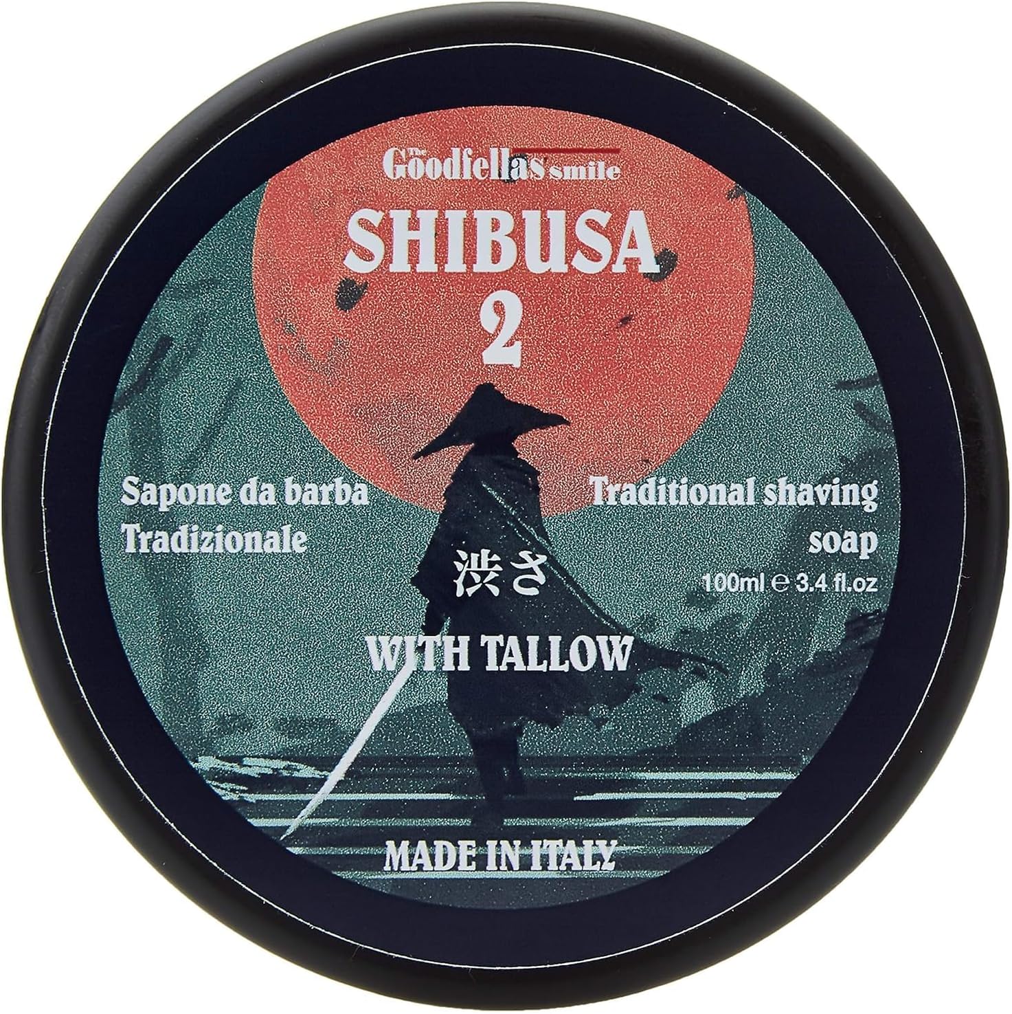 The Goodfellas' Smile Shibusa 2 tallow shaving soap tub front view