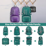 Zomake collapsible backpack showing durable nylon fabric texture
