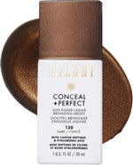 Milani Bronzer- Sun Kiss Bronzing Drops, Conceal + Perfect Liquid Bronzer for Sheer, Weightless Coverage & Hydration enriched with Peptides & Tripeptides - Medium - Image 10