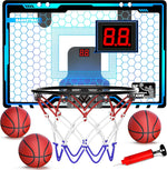 HopeRock indoor mini basketball hoop with LED lights front view