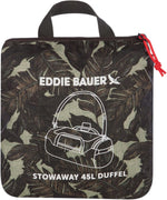 Eddie Bauer travel duffel showing zippered shoe garage