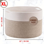 Mintwood Design blanket storage basket showing textured two-tone finish