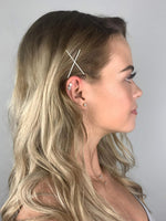Heliums long bobby pins in gray color matching hair