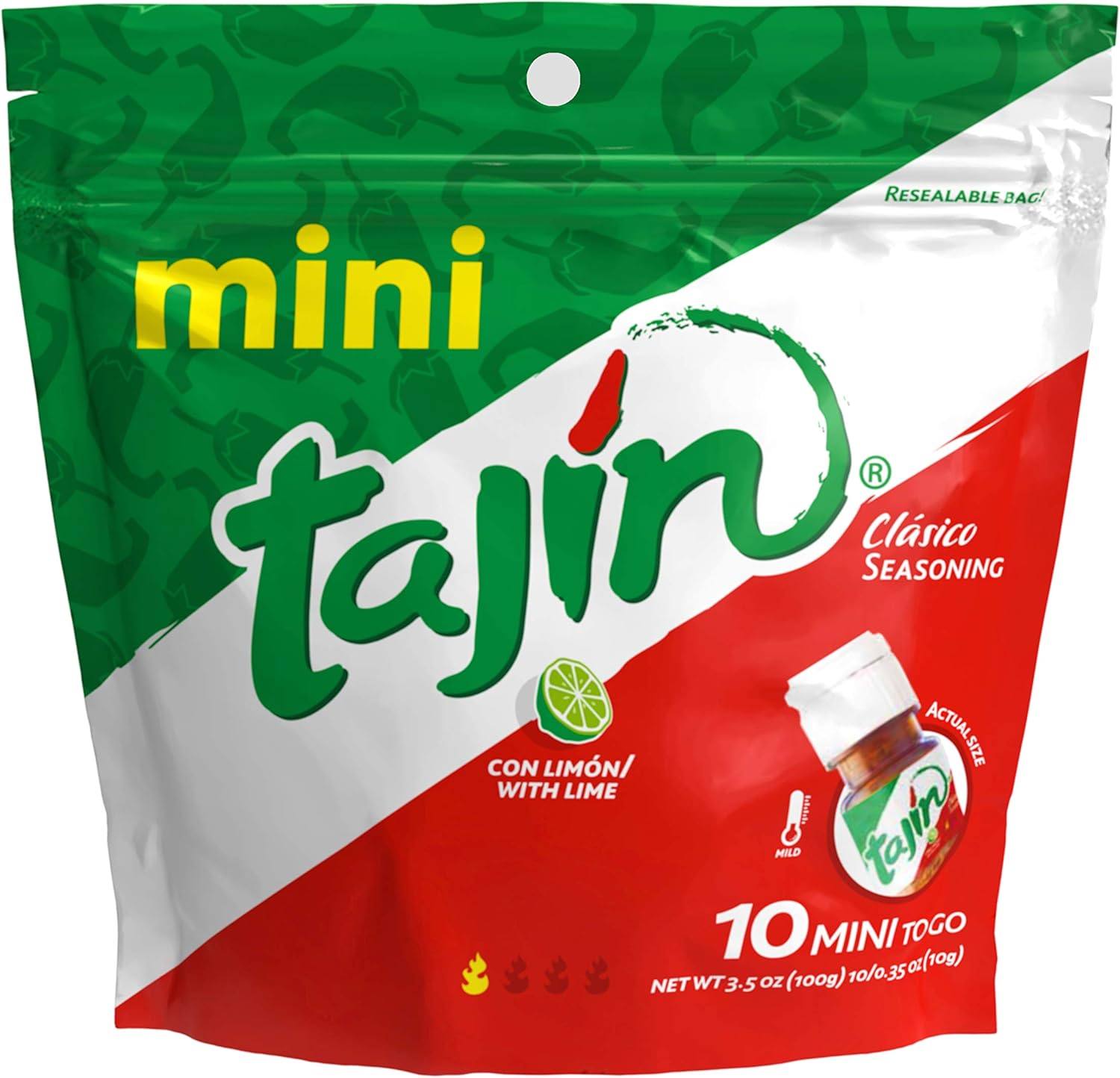 Tajin ClÃ¡sico Seasoning Mini Display 0.35 Oz(Pack Of 10) - Image 1