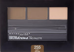 Maybelline Brow Drama Pro Palette open showing wax powder and highlighter