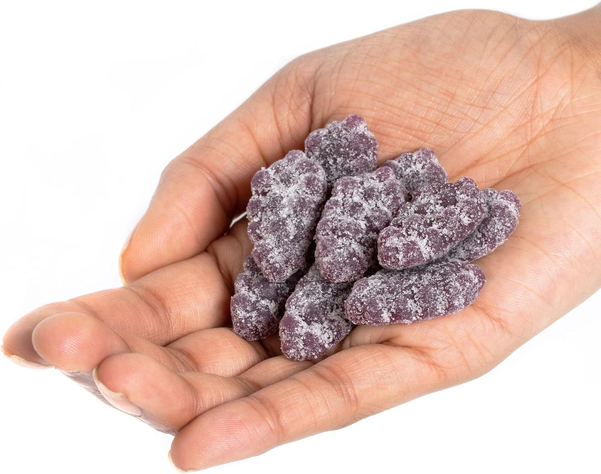 Sour then sweet grape shape soft gummies