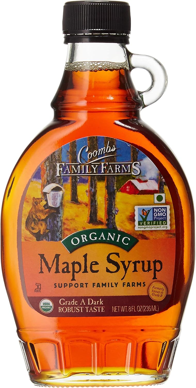 Coombs Family Farms organic maple syrup front view bottle