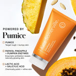 Kate Somerville triple action body polish texture demonstration on wet skin