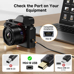 Cable Matters USB-C to Mini-B cable connectors closeup