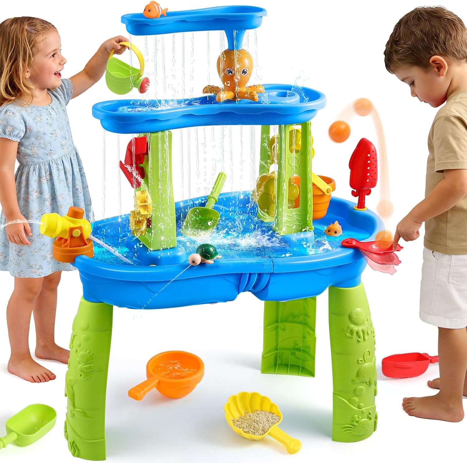 FRUSE kids sand and water table front view for outdoor sensory play