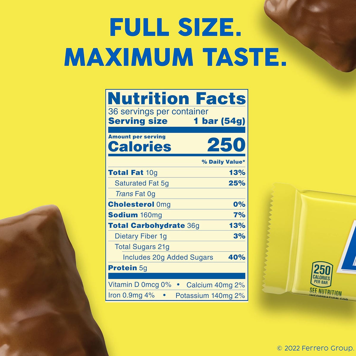 Authentic Butterfinger full size chocolate bars bulk thirty six pack