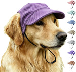 Pet Baseball Cap with Ear Holes - Multi-Color Sun Visor Hat for Dogs & Cats, Summer & Fall Beach Headwear for Dog&Cat (Blue, XL) - Image 12