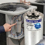 ClimaTek HVAC capacitor bottom base and mounting dimensions