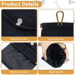 Cosowo waterproof dog walking bag detailing the elastic metal automatic closing mechanism