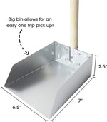 Authentic Spotty heavy duty long handled dog pooper scooper packaging and product overview.