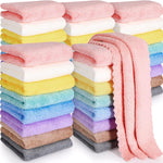 Mixweer baby burp cloths front view of bulk multi-color pack