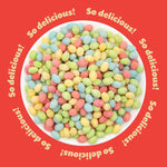 Two pound bulk bag of premium imported sour candy mix close up shot