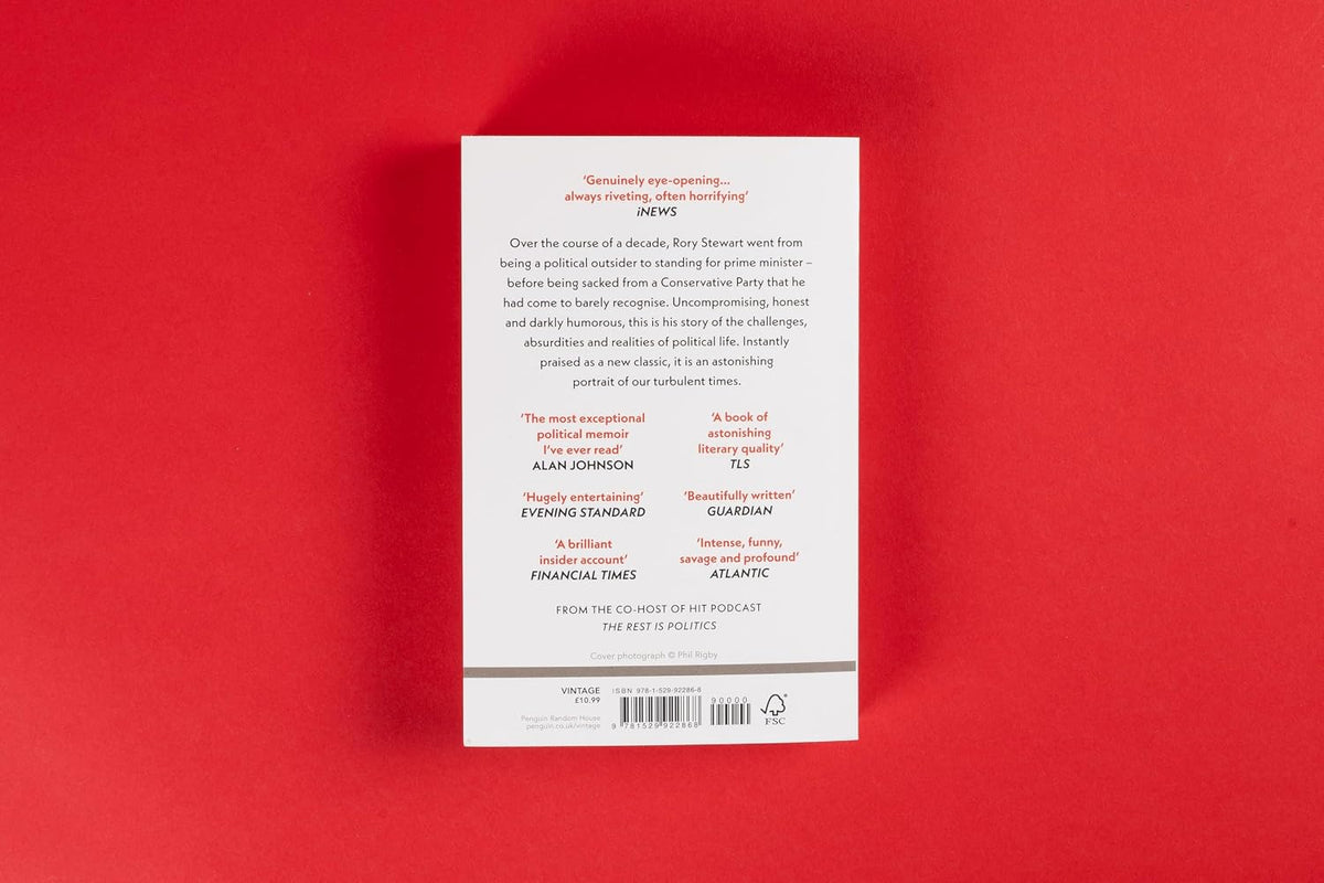 Back cover and publisher details of Politics On The Edge paperback edition
