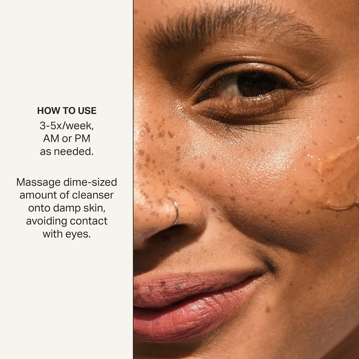 Cocokind AHA Jelly Cleanser back packaging showing ingredients and usage directions
