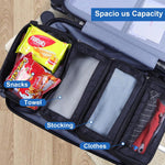 Olosar hanging closet organizer expanded for travel packing