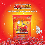 Close up of crunchy Lava Rocks cinnamon candy