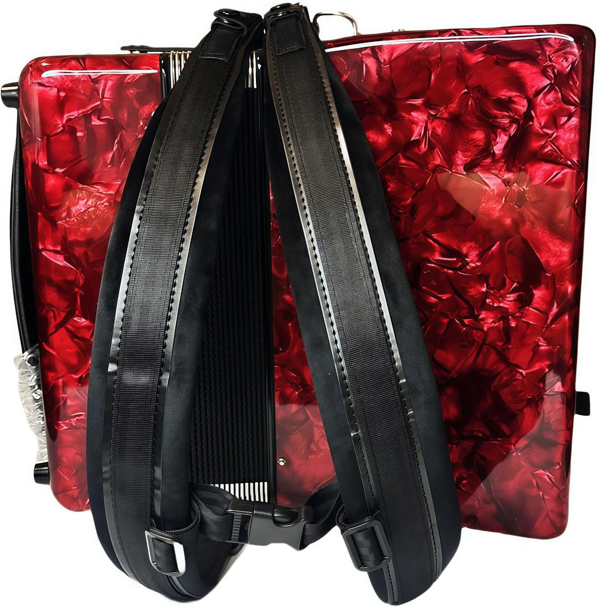 HighLight Accordion Strap for 48/60/96/120 Bass Keyboard Button (Red) | Triangle Widen Thicken Adjustable Accordions Bayans Shoulder Straps Belt Nylon Velvet Musical Instrument Accessories - Image 10