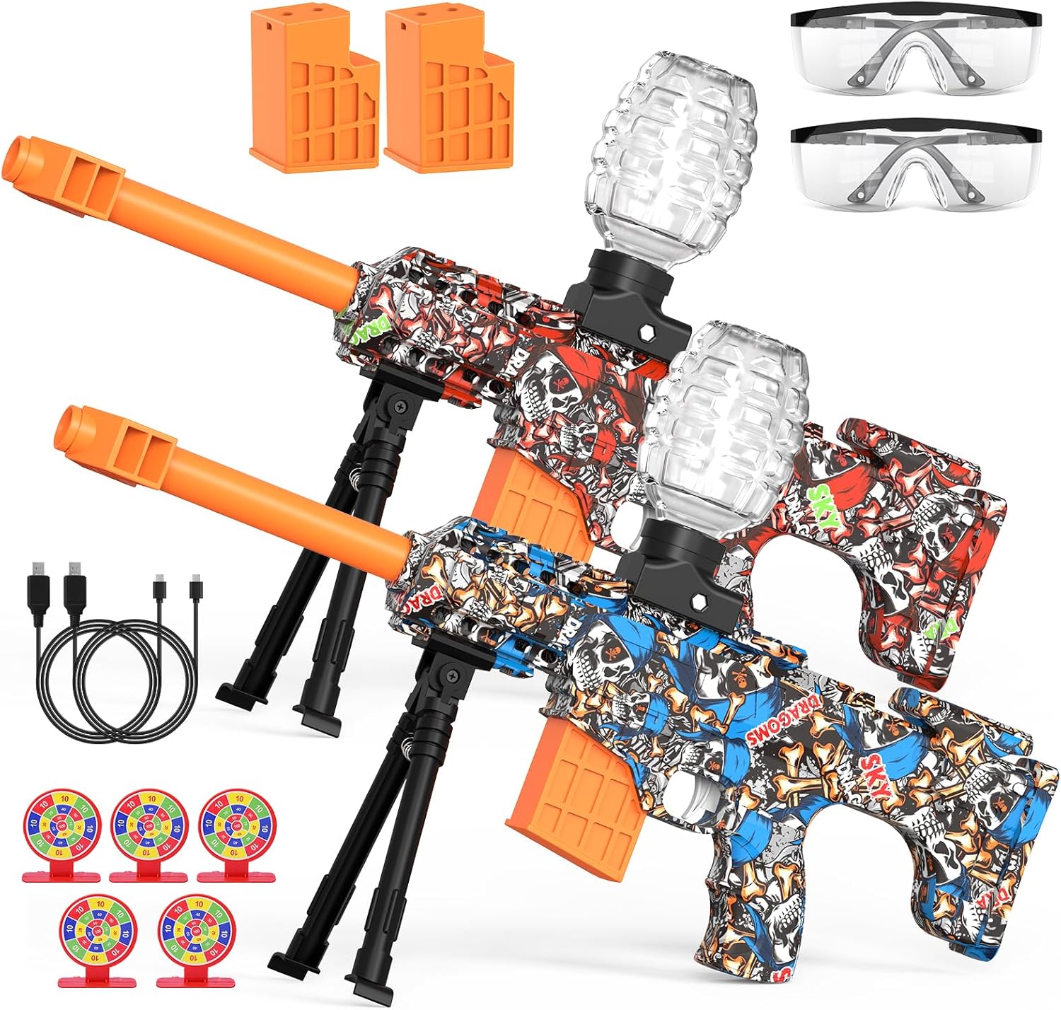 Joykey 2 Set Electric Splat Blaster front view for outdoor games