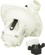 Shurflo wall mount water inlet gel white finish side profile
