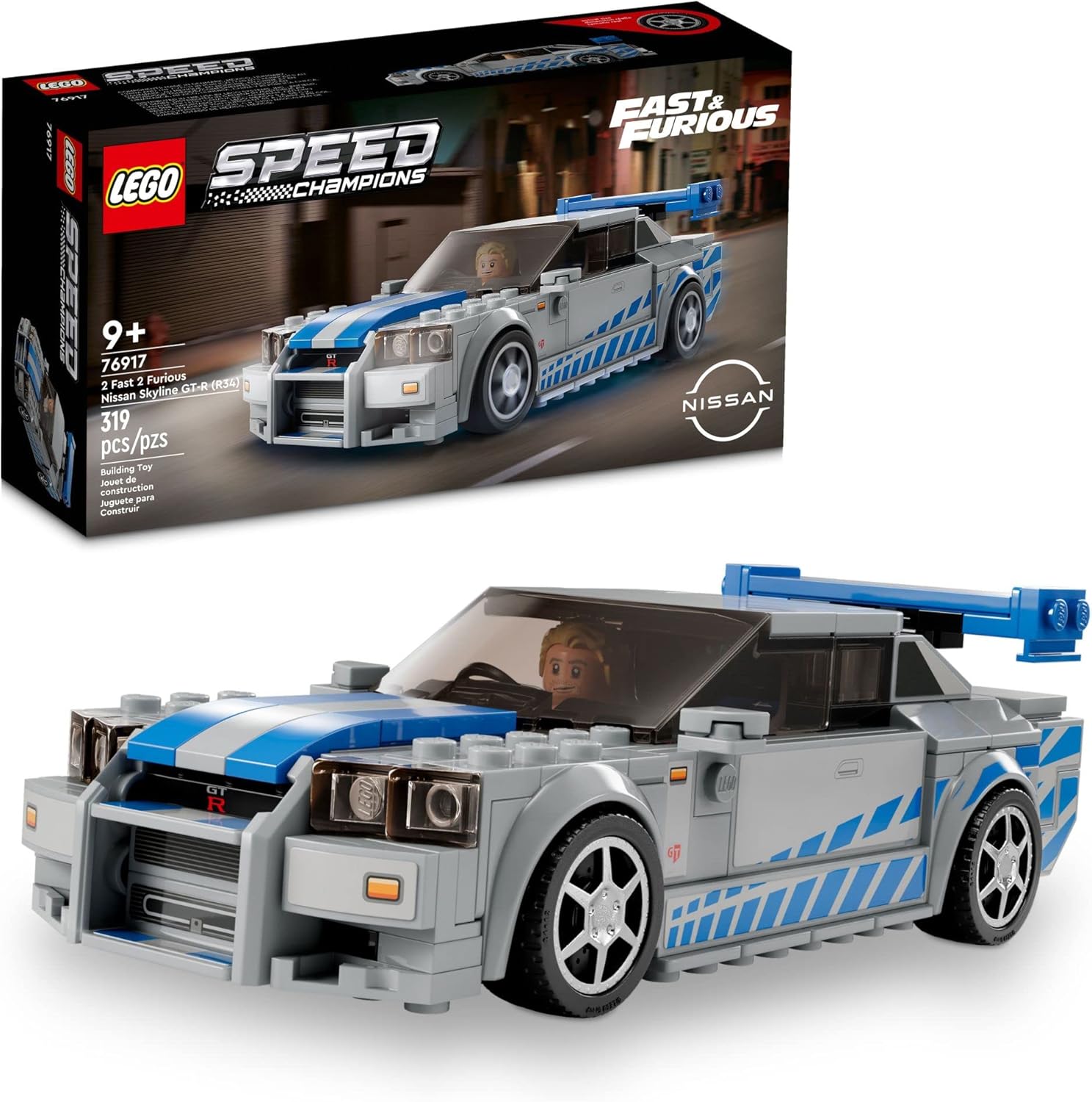 LEGO Speed Champions 2 Fast 2 Furious Nissan Skyline GT-R front view