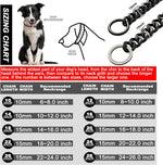 W/W Lifetime stainless steel slip chain collar welded O rings for leash control