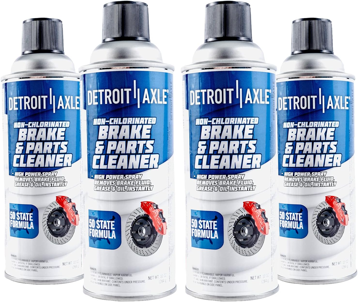 Detroit Axle Non Chlorinated Brake Parts Cleaner 4 piece set front view