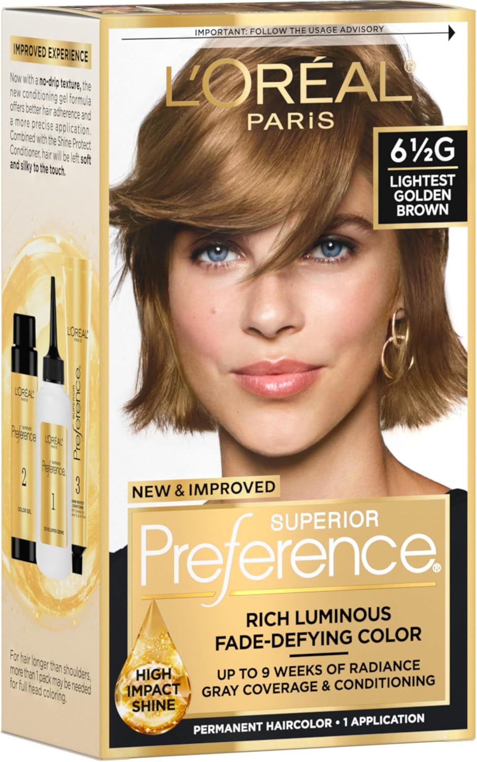 L'Oreal Paris Superior Preference Luminous Fade-Defying Permanent Hair Color, Hair Dye For Up to 9 Weeks of Radiance, Dark Ash Blonde 7A, 1 Hair Dye Kit - Image 12
