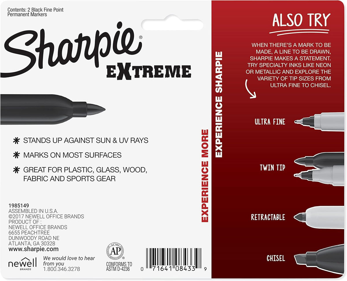 Sharpie Extreme Permanent Markers, 2-Pack, Black (1919845) - Image 12