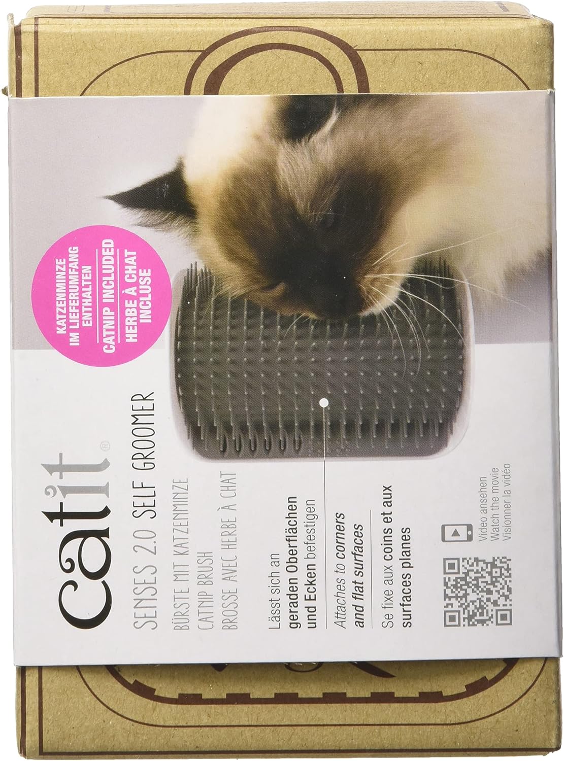 Catit self groomer kit package including Canadian catnip pouch